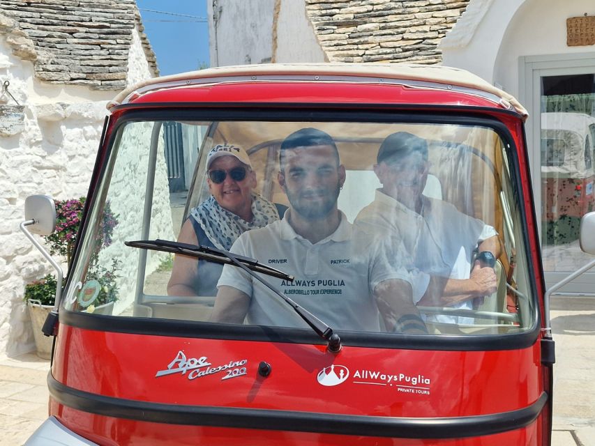 Alberobello: Private Tuk Tuk Tour with Audio Guide - The route plan: panoramic views, basilica, and trulli landmarks