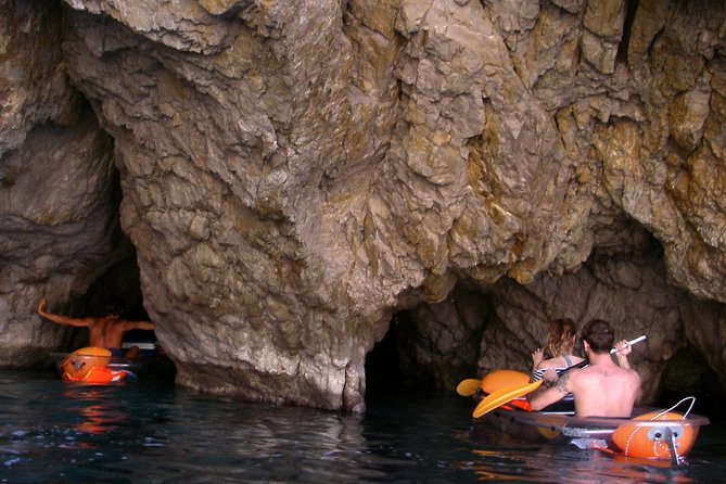 Amalfi Coast Kayak Tours from Marina del Cantone - Swimming and Snorkeling Time, Plus Cave Views