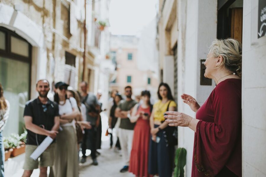 Bari: Guided Walking Tour - Swabian Castle Exterior, Reading Millenary Stone Walls