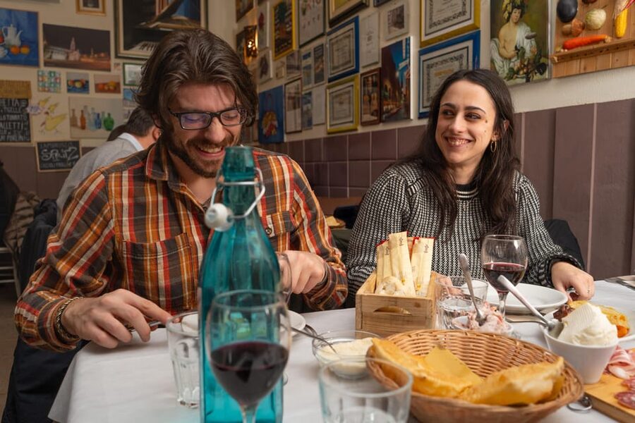 Bologna: Food Tour with Pasta Tasting & Local Specialties - First restaurant lunch: pasta you will want to order early