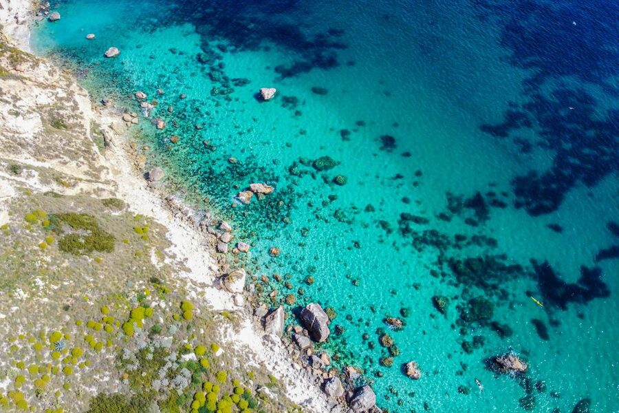 Cagliari: Luxury Motorboat Tour with 3 Swim Stops & Wine - The final stop near Sella del diavolo: the longest swim block