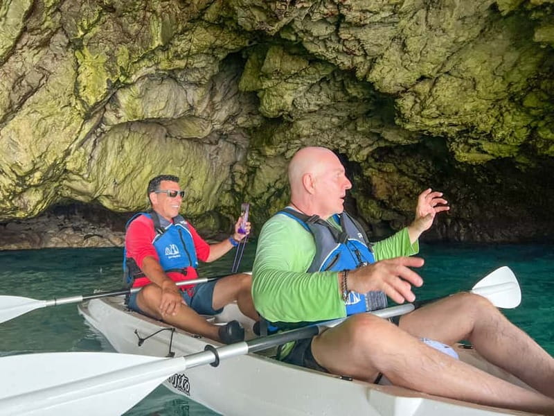 Capri: Caves and Beaches Kayaking Tour with GoPro Photos - The Caves You Actually Came For: Green Caves, Cave of the Water, and the Star Arch