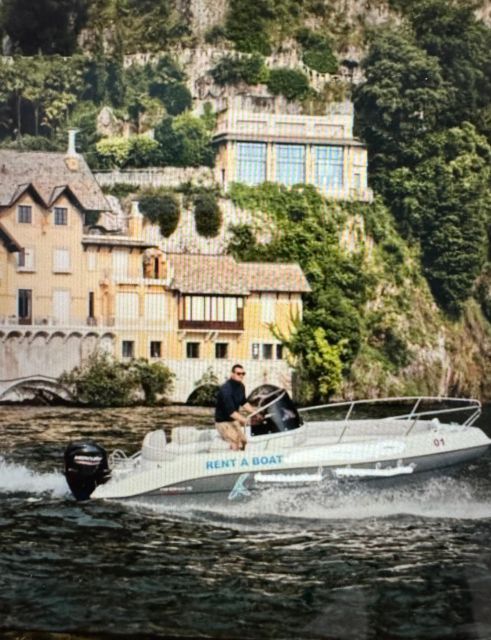 Como Lake: 1h boat rental without license and self-driving - Meet at the S.Agostino Floating Pier, Right by Bar Lario