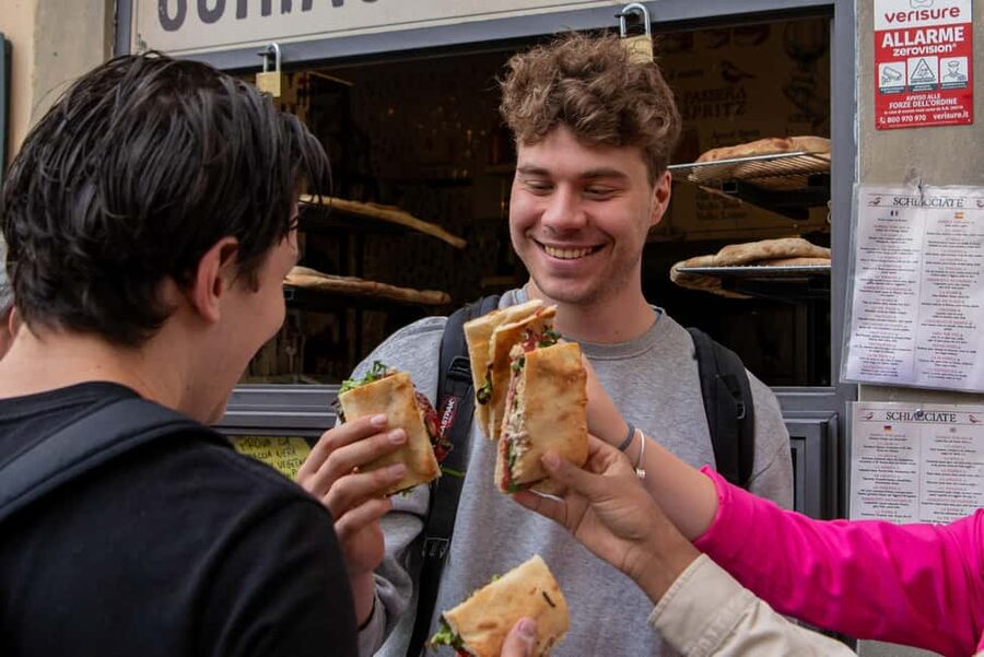 Florence: Guided Food Walking Tour with Tuscan Classics - Starting at Schiaccia Passera, and getting oriented fast