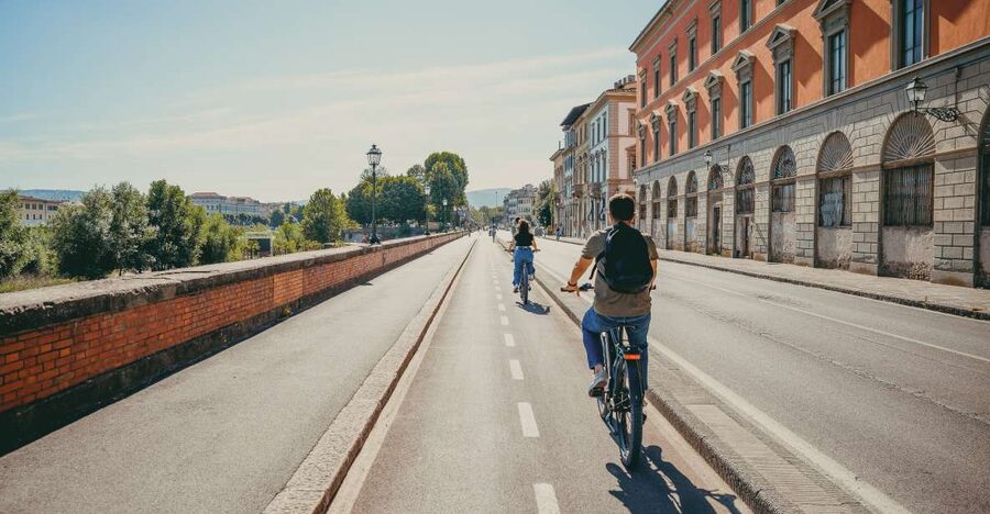 Florence: Night Tour by Electric Bike - Michelangelo Square at sunset, the view you plan your whole trip around