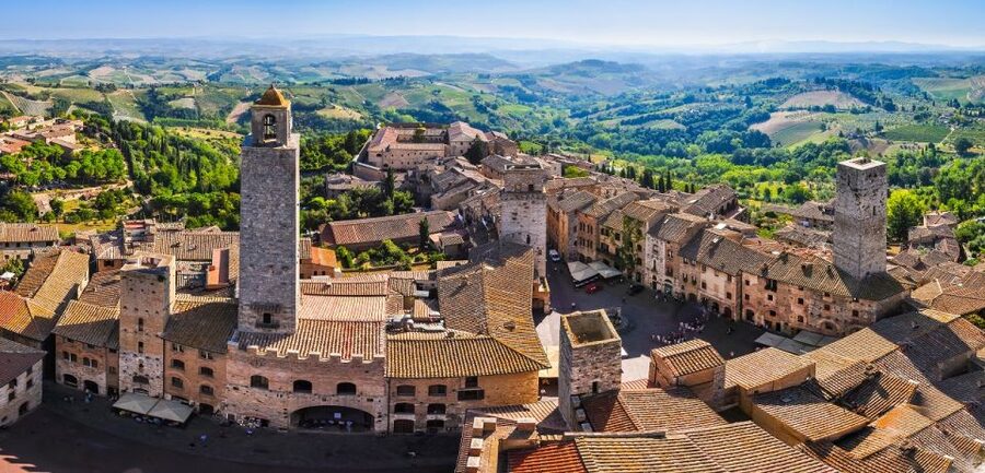 Florence: Pisa, Siena, S. Gimignano, Chianti Wine & Lunch - Chianti hills from the bus window, where the views are still real