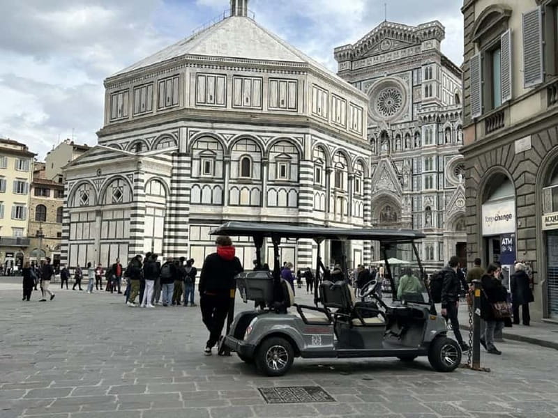 Florence: Private Electric Mini Car Tour with Local Guide - Live guide, audio guide, and what languages matter