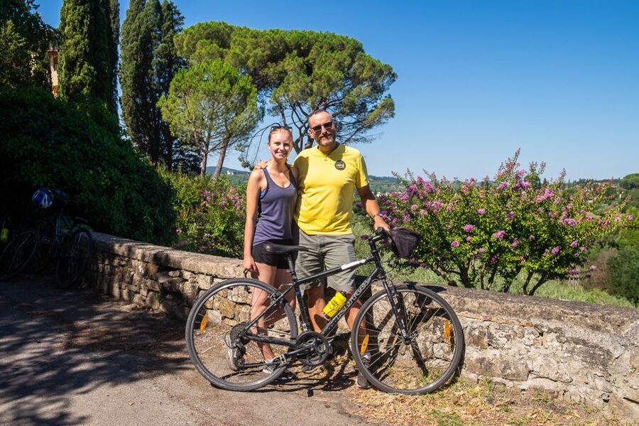 Florence: Tuscany Bike Tour with Wine & Olive Oil - San Miniato al Monte: the best Florence view break