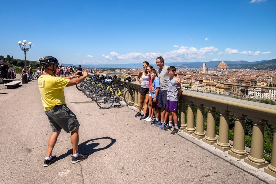 Florence: Tuscany Bike Tour with Wine & Olive Oil - Meet at the grey gate, then warm up the legs