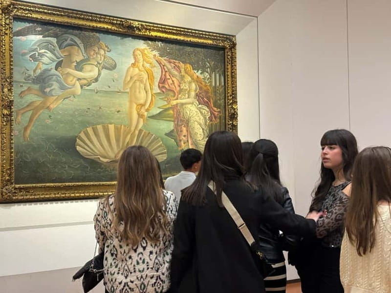 Florence: Uffizi Skip-the-Line Ticket & Digital Audio Guide - Where You Start: Leonardo Da Vinci Statue and the Enjoy Rome Flag