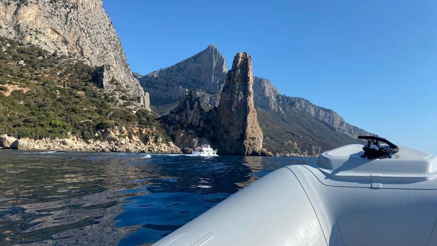 From Arbatax: RIB tour to Cala Mariolu and Cala Goloritzè - Route Reality Check: Pedra Longa to Grotta dei Colombi
