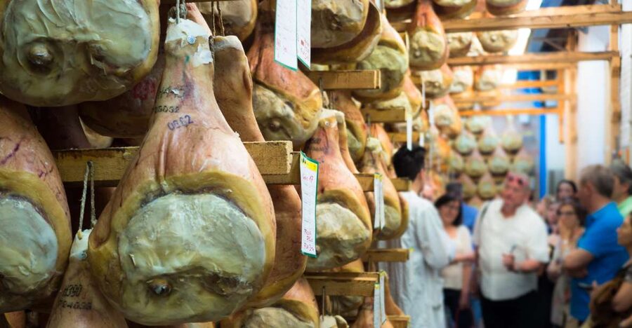 From Bologna: Parma Cheese & Ham Factory Tours and Tastings - Tasting Parmigiano Reggiano by age, mustards, and local red wine