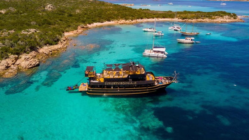 From Cannigione: La Maddalena Archipelago Boat Trip - Stop 1: Love Bay at Spargi, where you choose your swim vibe
