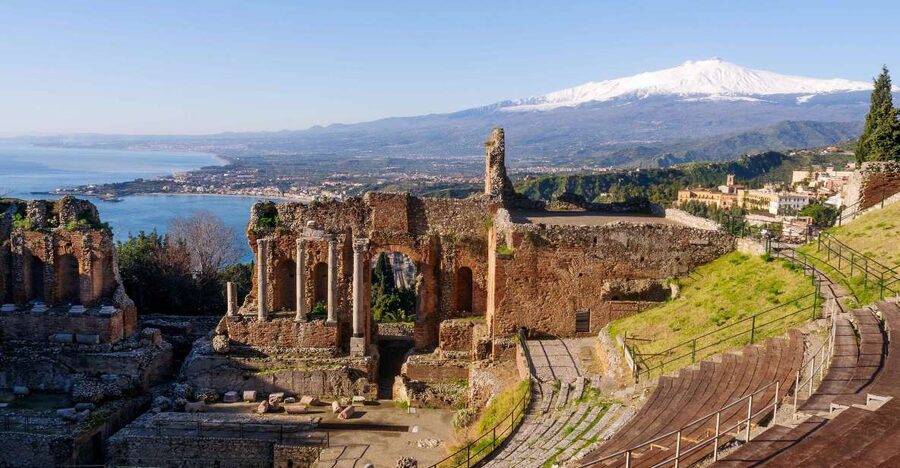 From Catania: Day Trip to Mount Etna and Taormina - Mount Etna hike around 2000 meters, extinct craters, and a lava cave