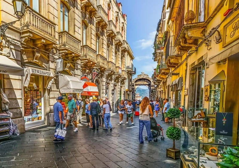 From Catania: Taormina, Savoca, & Castelmola Tour w/ Lunch - Bar Vitelli and the real feeling of a movie location
