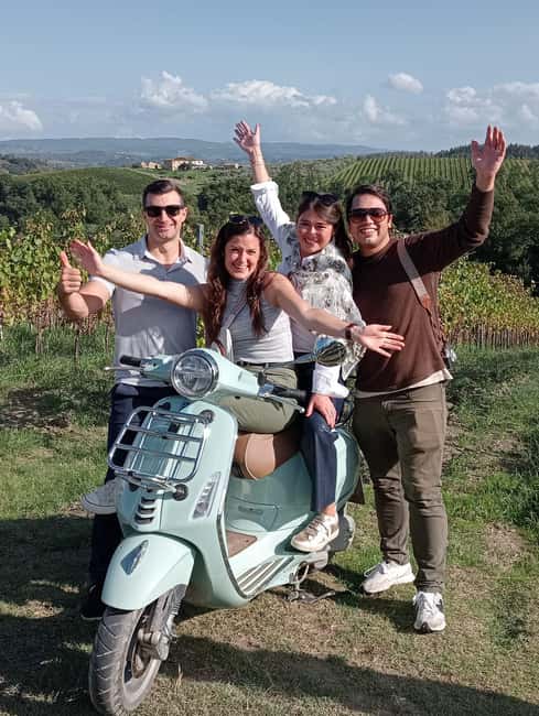 From Florence: Small Group Vespa Tour Tuscany Winery & Lunch - San Gimignano: The Medieval Manhattan Walk (Plus Dondoli Gelato)