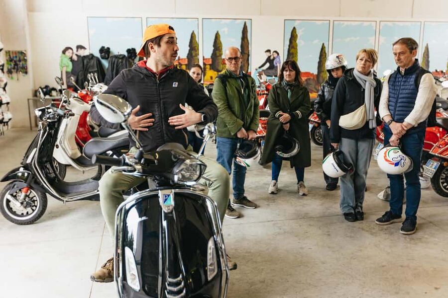 From Florence: Tuscan Countryside Vespa Tour with Tastings - The terrace break: prosciutto, cheese, pasta, and Chianti