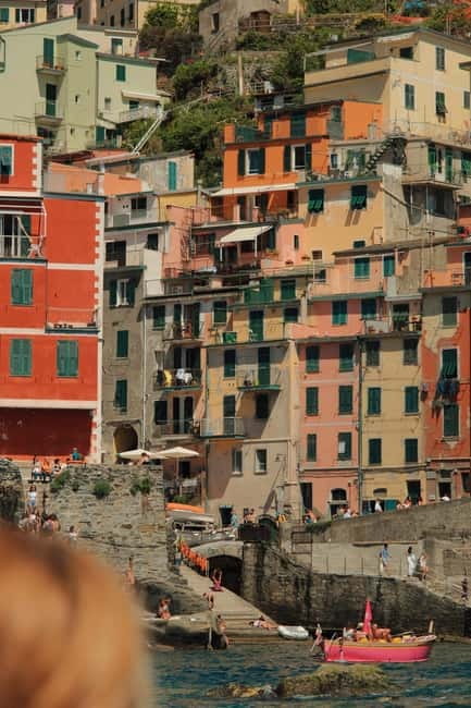 From La Spezia: Cinque Terre Boat Tour - Riomaggiore, Manarola, Corniglia, Vernazza, seen in quick, postcard slices