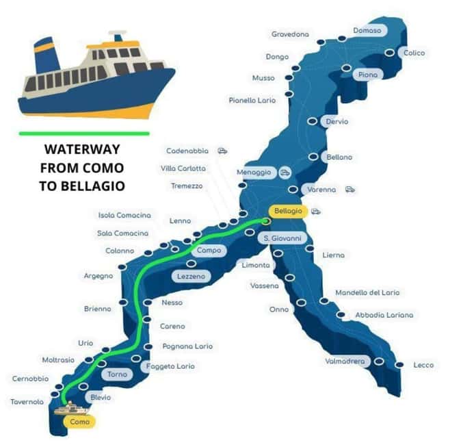 From Milan: Lake Como Cruise with Visits to Como & Bellagio - Bellagio Time Starts After a Quick Ferry Crossing