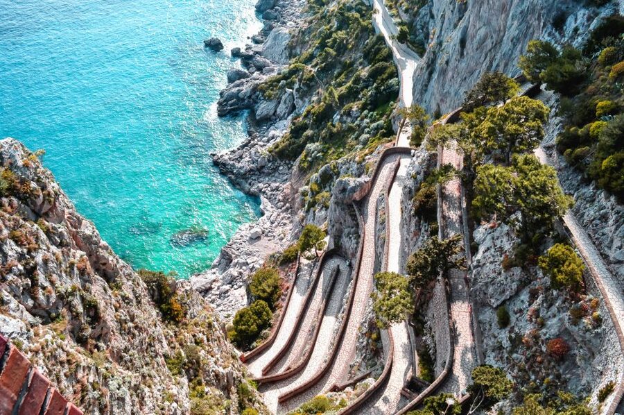 From Naples: Capri Guided Tour with Ferry Tickets & Minibus - First Stop: Marina Grande, Your Island Orientation Moment