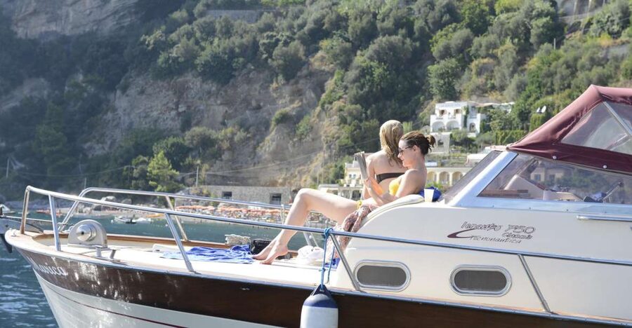 From Positano: Sorrento Coast & Capri Full-Day Trip by Boat - Sorrentine Peninsula cruise: Marina Grande and the rock waterfall