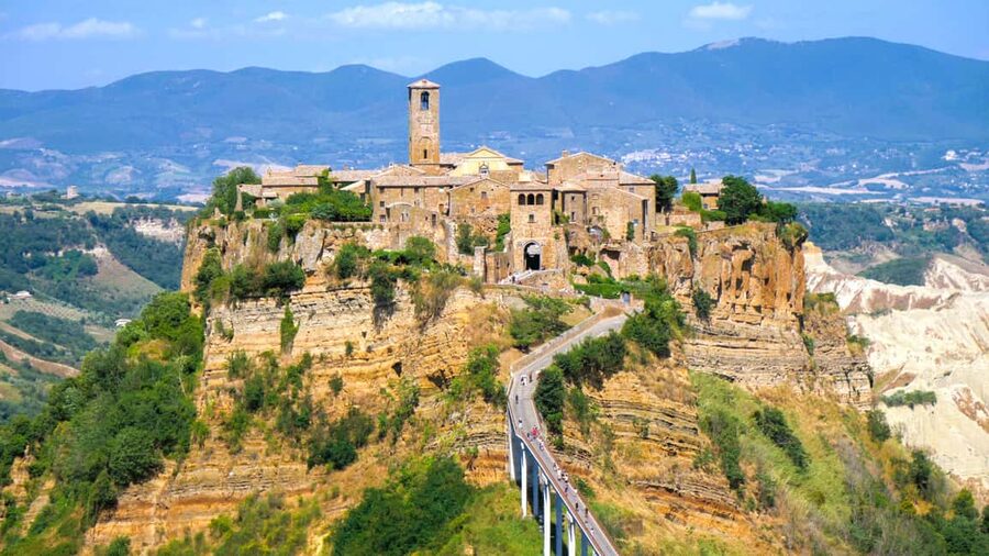 From Rome: Bagnoregio & Orvieto Day Trip with Wines & Lunch - Civita di Bagnoregio: Walking the Bridge to the Floating Town Feeling