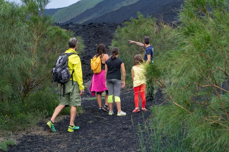From Taormina: Etna Tour with Hiking, Cave Visit, & Tastings - Rifugio Sapienza and the extinct craters walk at 1,910 meters
