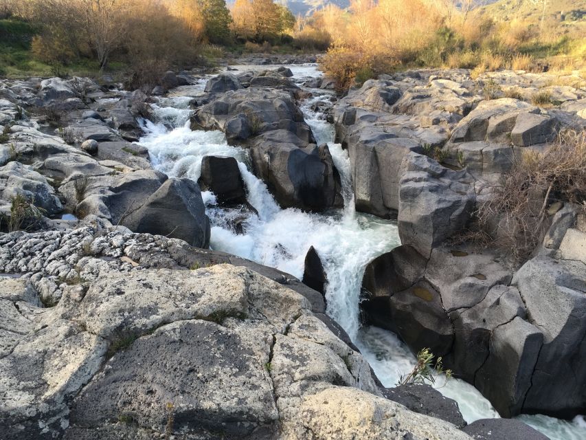 From Taormina: Full-Day Etna, Wine & Alcantara Canyons Tour - Alcantara Canyons: Lava-Formed Gorge Views and a Cold-Water Reality Check