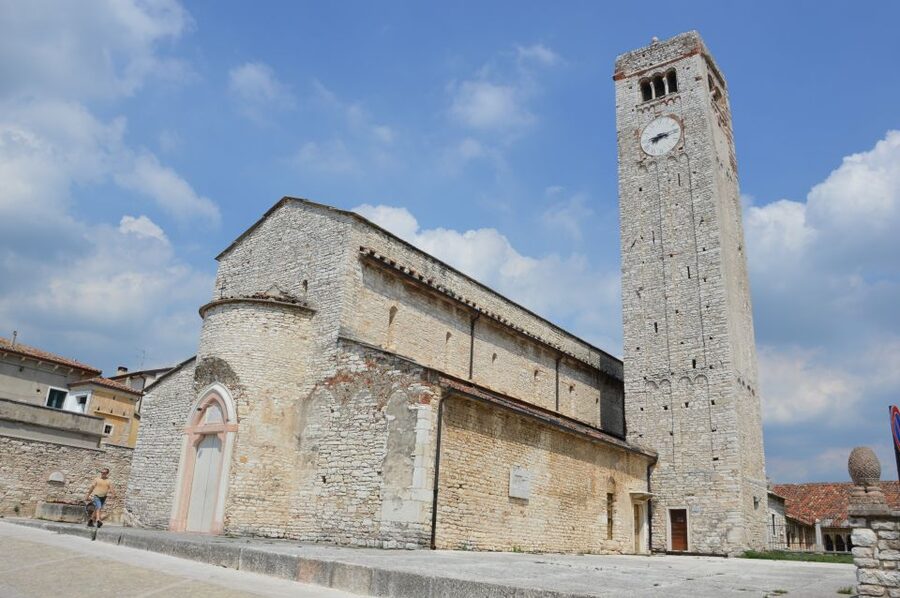 From Verona: Amarone Half-Day Wine Tasting Tour - San Giorgio di Valpolicella: church stonework and valley views