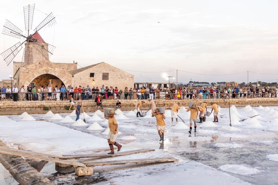 Guided tour of the Trapani Salt Pans and Salt Museum - Touching the salt tanks, then tasting Slow Food Presidium fleur de sel