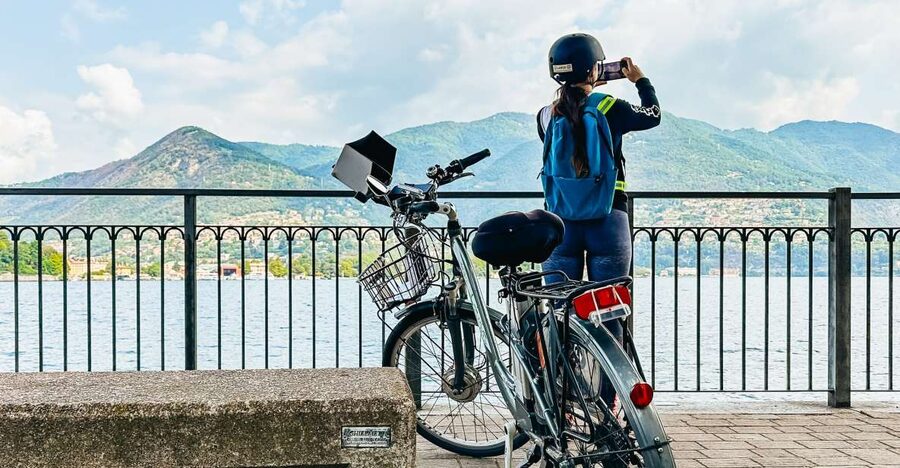 Lake Como: eBike Tour with Live Guide, eHelmet, and iPad - Getting oriented fast: Como Nord Lago to a guided rhythm