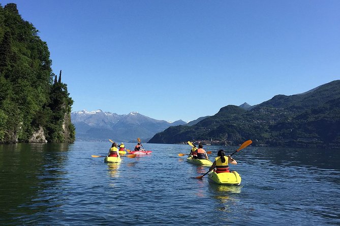 Lake Como Kayak Tour from Bellagio - The grand hotels and the Bellagio skyline return