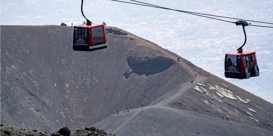 Mount Etna: Return Funivia dell'Etna Cable Car Ticket - The ride up: what it feels like going to 2,500 meters