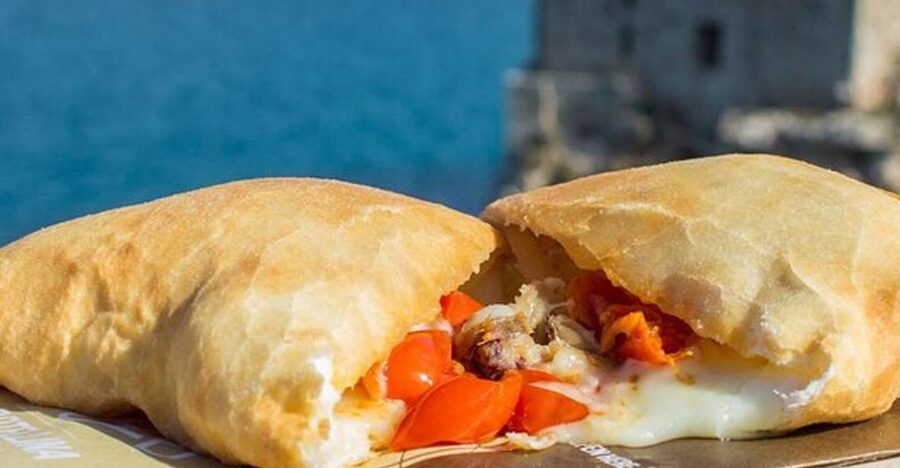 Polignano a Mare: Street Food Tour with Tastings and Wine - The four tasting pit stops: panzerotto, focaccia, cold cuts, burrata