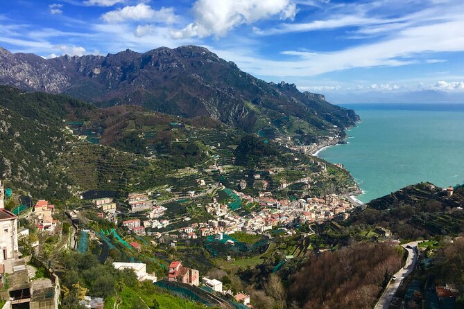 Positano, Amalfi & Ravello Group Tour with Optional Boat Ride - Ravello 90 Minutes: Villa Rufolo and Villa Cimbrone Views Above the Coast