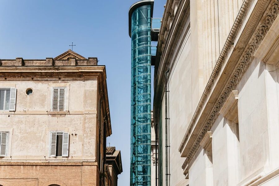 Rome: Altar of the Fatherland Elevator and Museum Tickets - The Glass Elevator and Hidden Terrace Beneath the Chariot