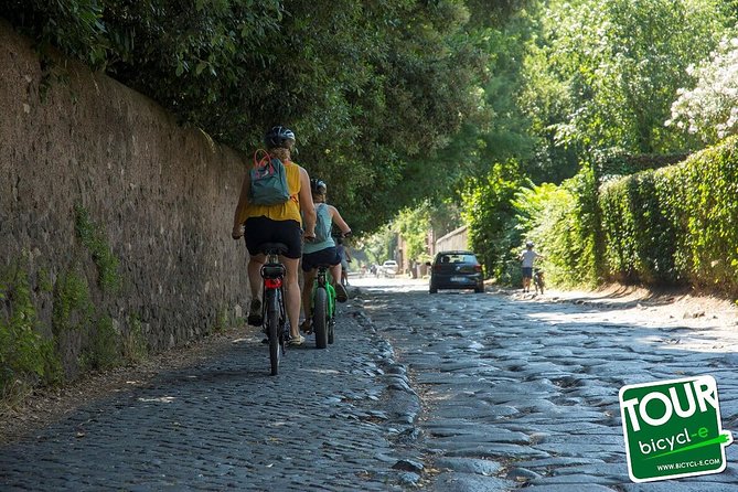 Rome:Appian Way E-bike Tour, Catacombs, Aqueducts & Transfer - Pedaling Via Appia Antica: 90% ancient paving and mostly car-free riding