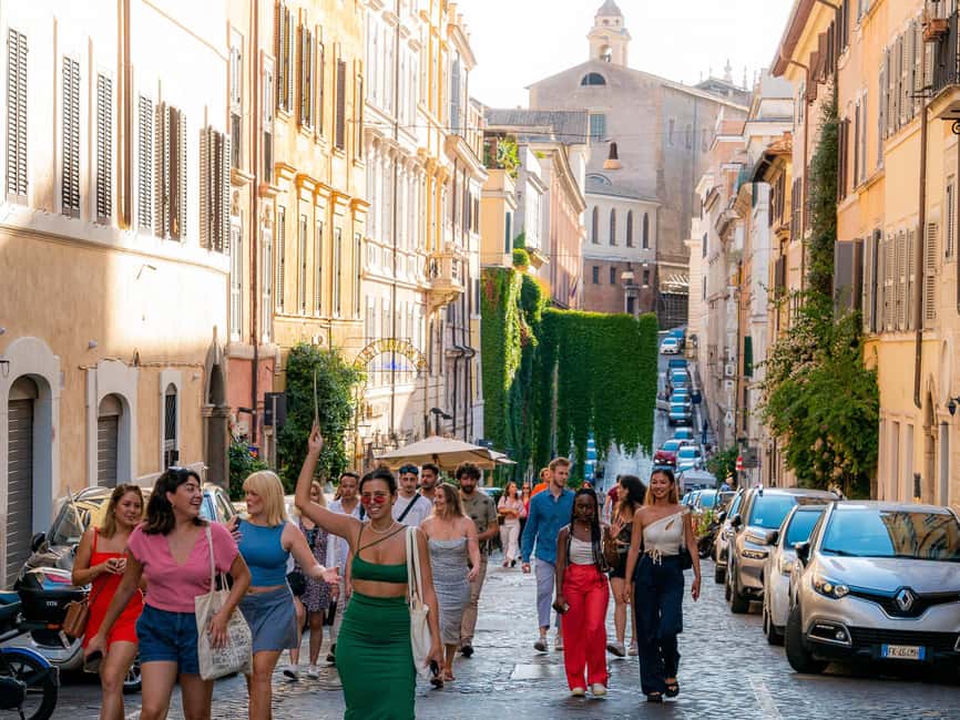 Rome: Bar Crawl with Local Guide & Drinks - Rione Monti after dark, with stories that lean adult