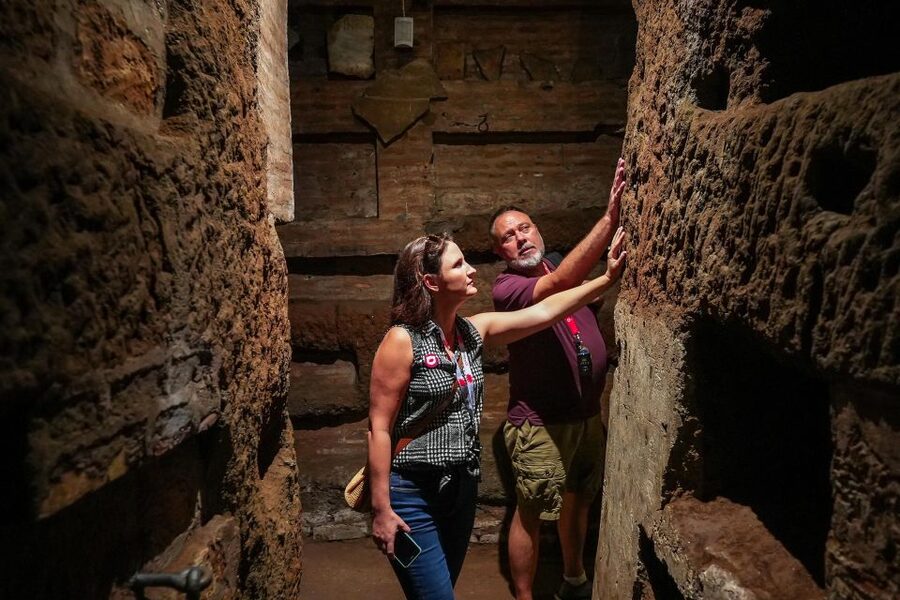 Rome: Catacombs and Capuchin Crypt Guided Tour with Transfer - The Appian Way and Aurelian Wall pass-by stops, why they still matter