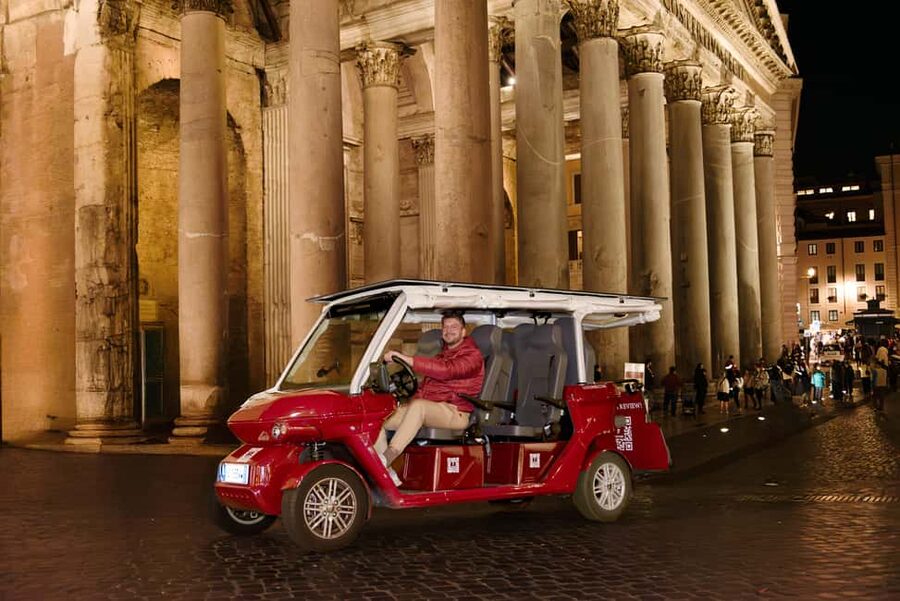 Rome: City Golf Cart at Night Tour - Rolling out of Piazza del Popolo, then into Rome’s most photo-ready streets