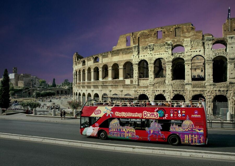 Rome: City Highlights Open-Top Bus Night Tour - The route you’ll recognize right away, Santa Maria Maggiore to the Colosseum area