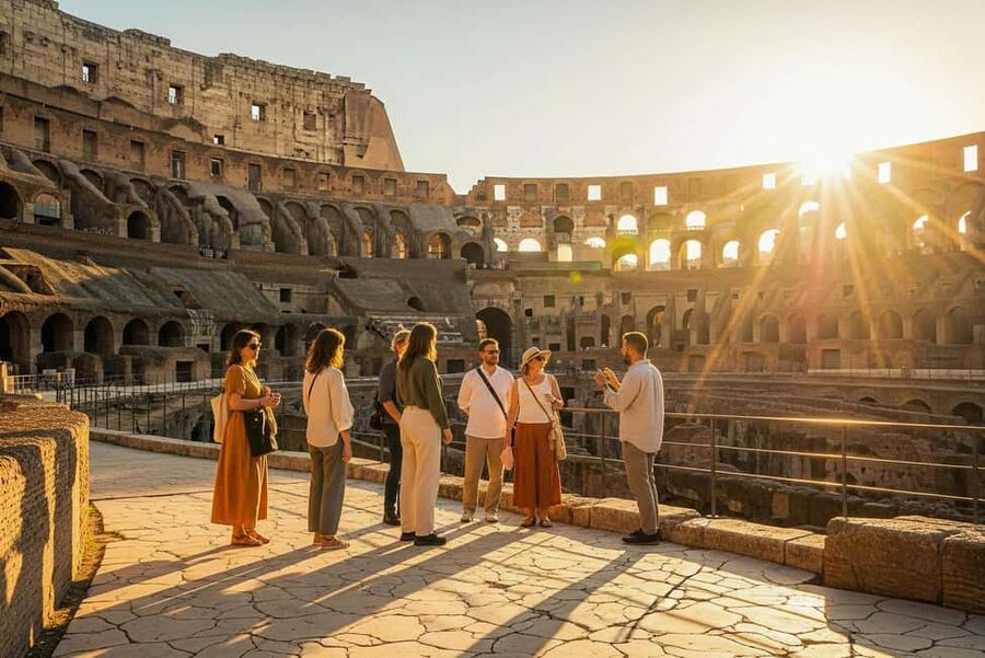 Rome: Colosseum Arena Twilight Tour & Imperial Forum Visit - Arena floor access plus upstairs views: the best “feel” for the space