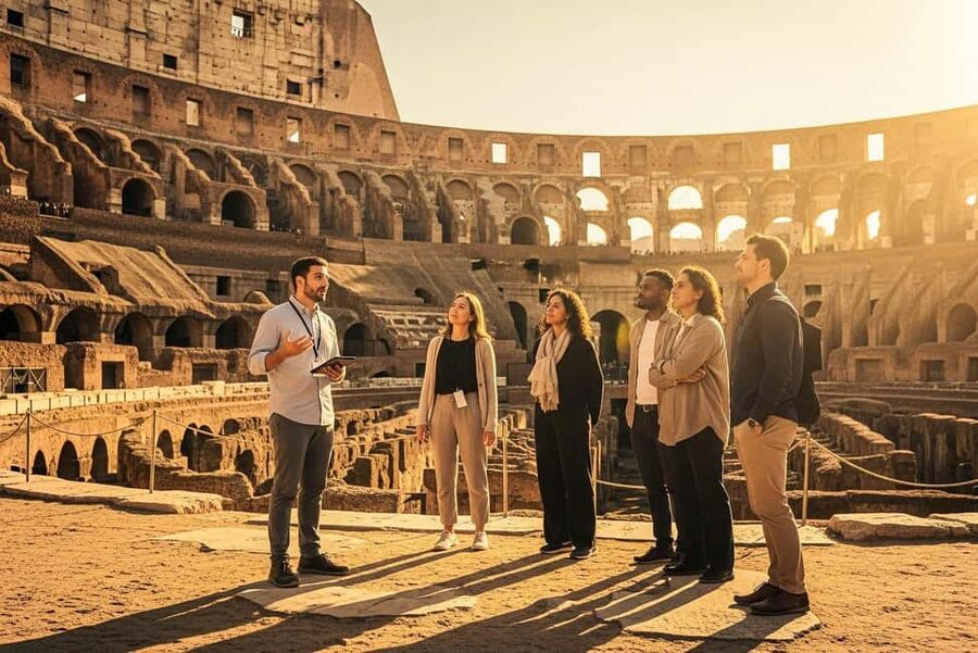 Rome: Colosseum Arena Twilight Tour & Imperial Forum Visit - Timing, walking, and who this suits best
