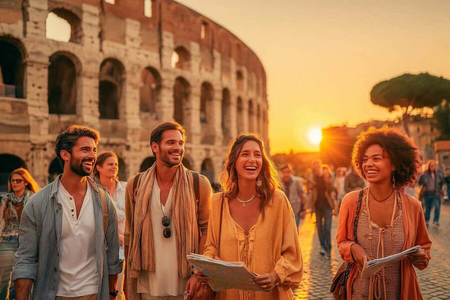 Rome: Colosseum Arena Twilight Tour & Imperial Forum Visit - Meeting point at Via della Polveriera 8, and the one rule people miss