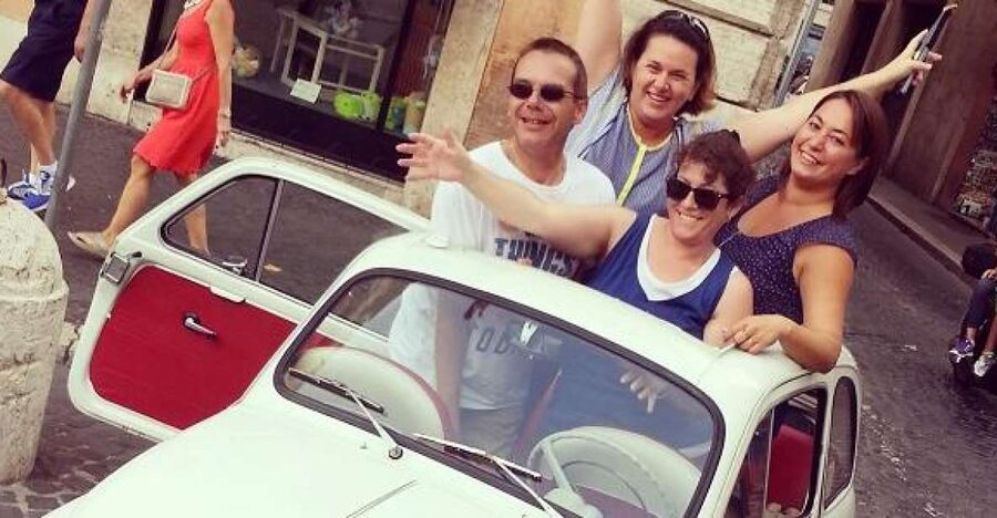 Rome Driving Tour By Vintage Fiat 500 - The vintage Fiat 500 effect, from candy color to celebrity attention