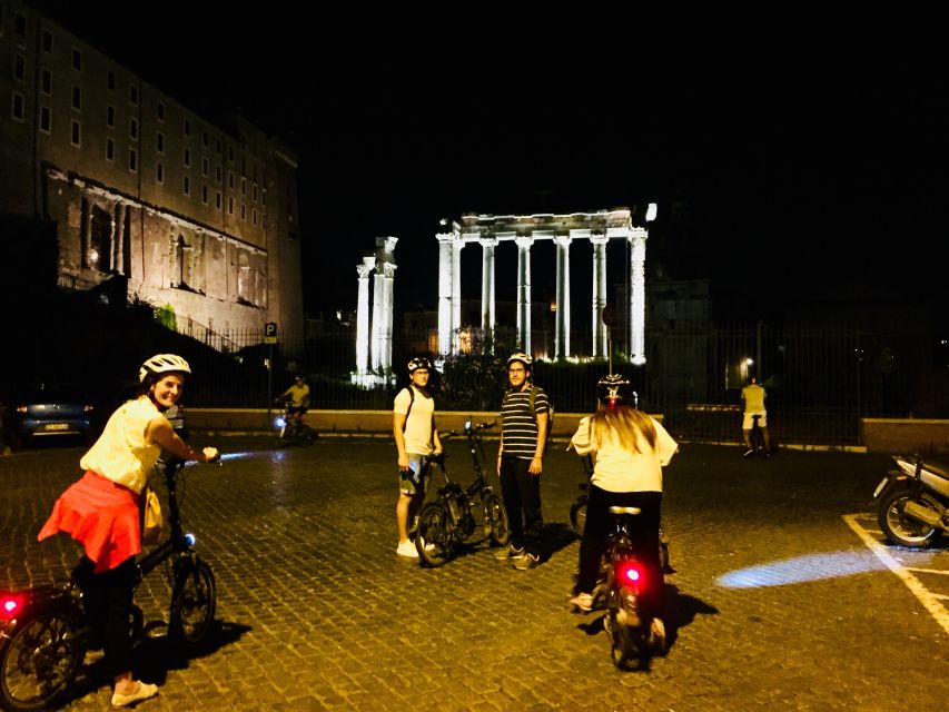 Rome: E-Bike Night Tour with Food and Wine Tasting - Trevi Fountain Coin Moment and Trajan’s Market Pass