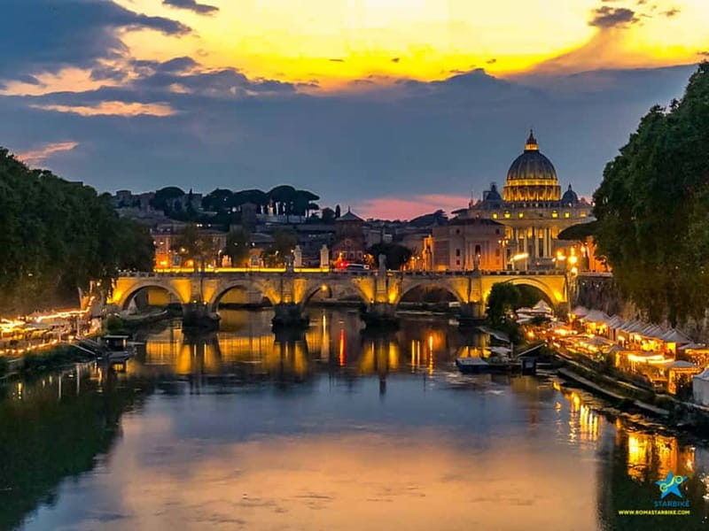 Rome: E-Bike Sunset Tour with Pizza Option - The itinerary, stop by stop: what each place feels like at twilight