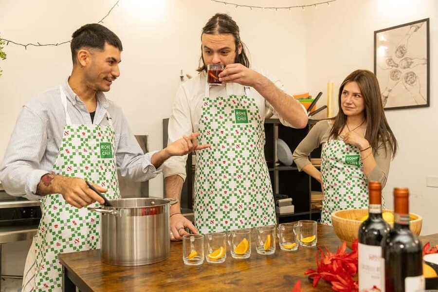 Rome: Family-Friendly Pasta and Tiramisu Cooking Class - The Drinks and the Meal Setup (Yes, Wine Fits Here)