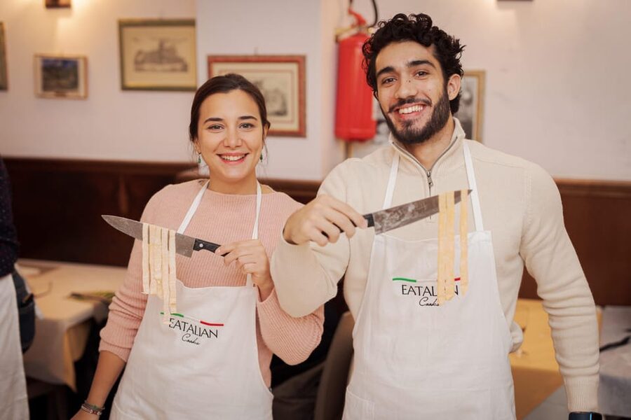 Rome: Fettuccine Pasta Cooking Class in Rome's City Center - Your sauce is chosen, kitchen-prepped, and staff-served