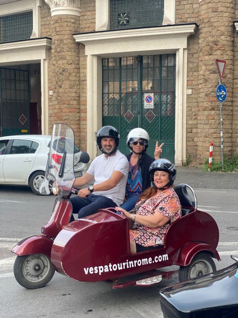 Rome: Highlights Vespa Sidecar Tour with Coffee and Gelato - Baths of Caracalla Area and the Pyramid of Cestius Contrast